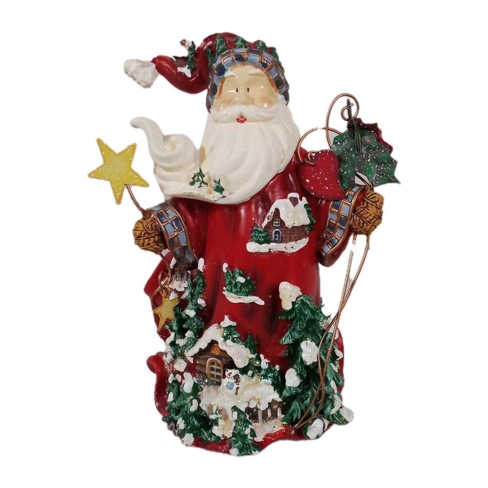 Vintage Home Interior Santa Plastic Material